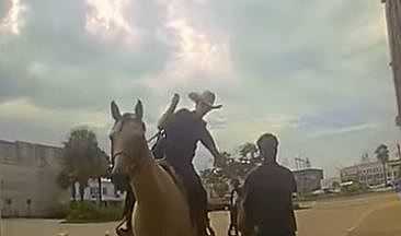 'Now I Feel Embarrassed': Handcuffed Black Man Led Down Texas Street by Mounted Cops Considering Lawsuit, Says Social Media Video Shames Him