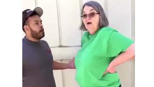 White Woman Caught on Camera Spouting Trump's Greatest Hits, Telling Latino Man that Mexicans are 'Rapists' and 'Animals'