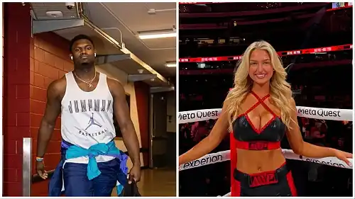‘Where’s Zion’s Comment?’: Zion Williamson Fans React to Shocking Report NBA Star Got Curved After Shooting His Shot at Viral Ring Girl ‘Where’s Zion’s Comment?’: Zion Williamson Fans React to Shocking Report NBA Star Got Curved After Shooting His Shot at Viral Ring Girl