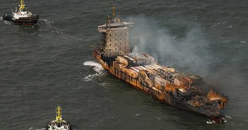 1 crew member missing after U.S. tanker hits container ship in North Sea