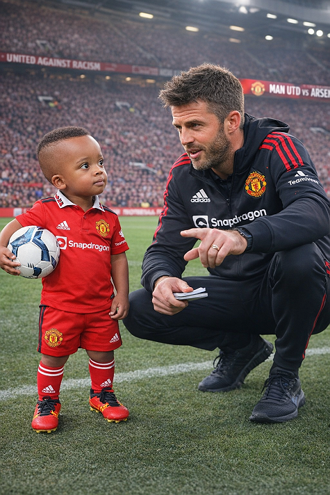 My baby discussing with the coach on how to collect three points from Arsenal