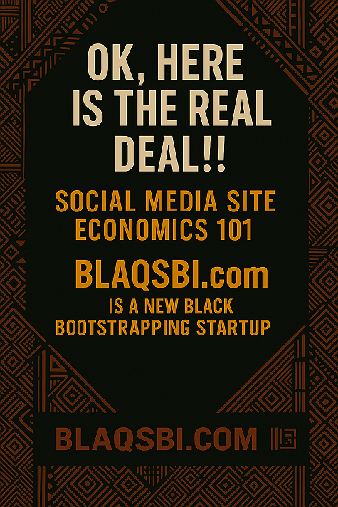 Social media site economics 101